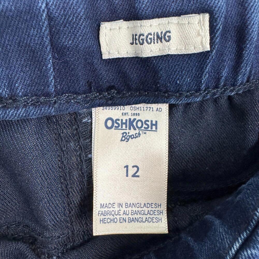 OshKosh B’gosh Girl’s Size 12 Solid Blue Stretch Pull On Jegging Pants New - Picture 5 of 8